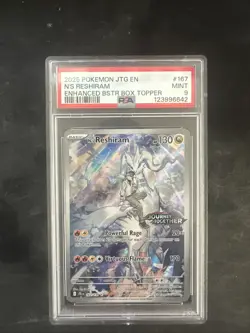 PSA 9 - Reshiram Enhanced Box Topper - 167/159 stamp Pokemon - Image 1