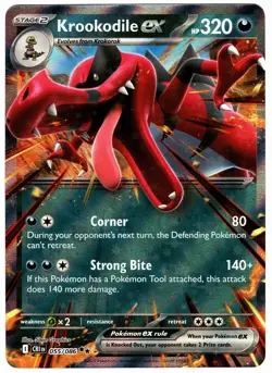 Pokemon Card KROOKODILE EX 055/086 Holo Double Rare CHAOS RISING - Image 1