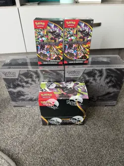 Pokemon Center Pitch Black 2 ETB + 2 Booster Bundles + Booster Box NEW SEALED - Image 2