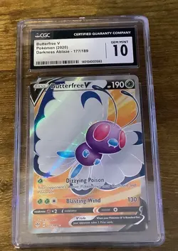 CGC 10 Butterfree V Pokemon (2020) Darkness Ablaze - 177/189 - Image 1