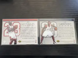 Upper Deck MVP Jordan/LeBron 2004-05 ROY 2-Card Lot MJ22 LJ28 - Image 2