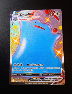 Pokemon TCG Shining Fates Ditto VMAX Shiny Vault SV119/SV122 Shiny Holo Rare - Image 1