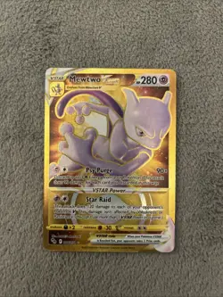 Pokemon TCG Mewtwo VSTAR Secret Rare Card 086/078 Pokemon Go - Image 1