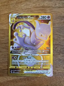 Pokemon TCG Mewtwo VSTAR Secret Rare Card 086/078 Pokemon Go - Image 1