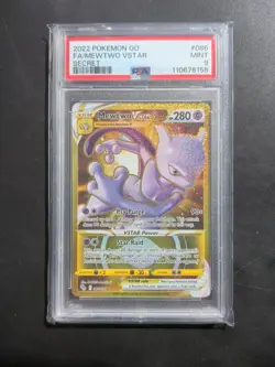 Pokemon TCG Mewtwo VSTAR Secret Rare Card 086/078 Pokemon Go PSA 9 - Image 1