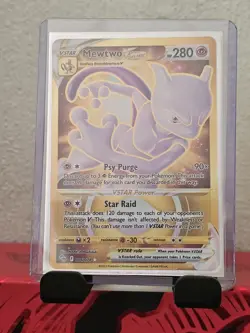Pokemon TCG Mewtwo VSTAR Secret Rare Card 086/078 Pokemon Go - Image 1