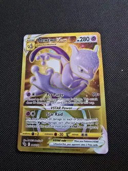 Pokemon TCG Mewtwo VSTAR Secret Rare Card 086/078 - Image 1