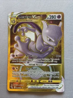 Pokemon TCG Mewtwo VSTAR Holo Card 086/078 Secret Rare Hp - Image 1