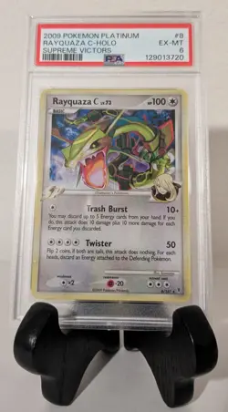 Rayquaza C 8/147 Supreme Victors PSA 6 Holo Rare Pokemon TCG EX-MT 2009 Card - Image 1
