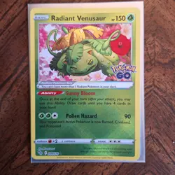 Radiant Venusaur 004/078 Pokemon GO Holo Rare 2022 Pokemon TCG Near Mint - Image 1