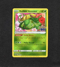 Pokemon TCG Radiant Venusaur Pokemon Go 004/078 Holo Radiant Rare - Image 1