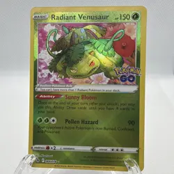 Radiant Venusaur 004/078 Pokemon GO Holo - Image 1