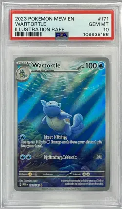 PSA 10 MEW EN Wartortle #171 IR - 2023 Pokemon SV 151 Illustration Rare 171/165 - Image 1