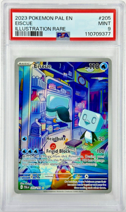PSA 9 PAL EN Eiscue #205 IR - 2023 Pokemon Sv02: Paldea Evolved 205/193 - Image 1