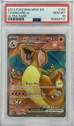 PSA 10 MEW EN Charizard #183 UR - 2023 Pokemon SV 151 Ultra Rare 183/165 - Image 1