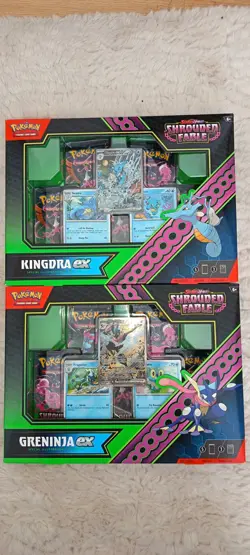 Pokemon TCG Shrouded Fable Greninja EX Kingdra EX Collection Box Bundle Sealed - Image 1