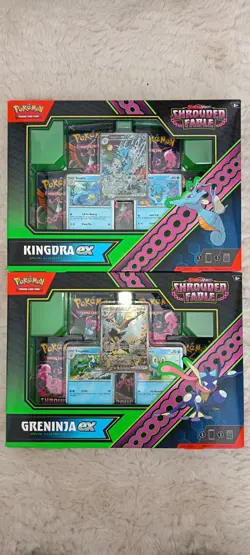 Pokemon TCG Shrouded Fable Greninja EX Kingdra EX Collection Box Bundle Sealed - Image 2