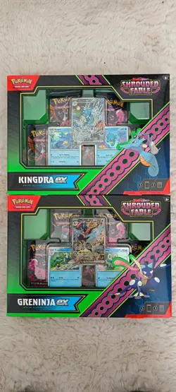 Pokemon TCG Shrouded Fable Greninja EX Kingdra EX Collection Box Bundle Sealed - Image 3