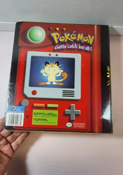 NINTENDO POKEMON Pokedex TCG Card 3 Ring Binder 1999 Vintage Pikachu Meowth 41365040775 - Image 2
