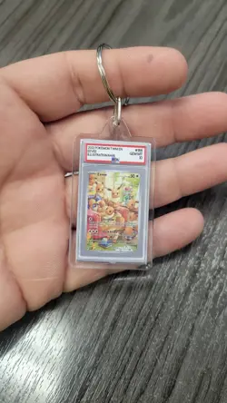 Pokemon Eevee Twilight Masquerade Illustration NOVELTY KEYCHAIN(NOT ACTUAL CARD) - Image 1