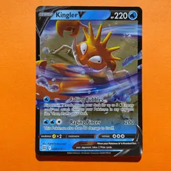 Kingler V Holo Rare 028/172 Pokemon Card Brilliant Stars MINT NM 28/172 TCG - Image 2