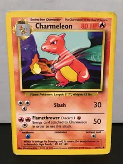 Charmeleon 24/102 Uncommon Pokemon Base Set Unlimited - Image 1