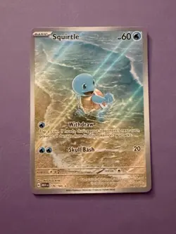 Pokemon Squirtle 170/165 Scarlet and Violet 151 Holo Illustration Rare NM - Image 1