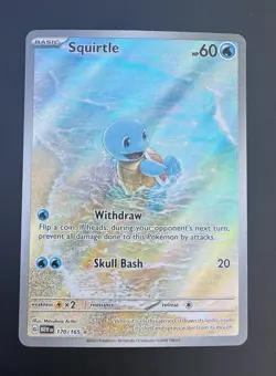 Pokemon Company Squirtle 170/165 SV 151 Illustration Rare Full Art Holo HP 60 - Image 1