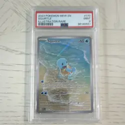Pokemon TCG Squirtle Illustration Rare Holo 170/165 SV 151 2023 PSA 9 - Image 1