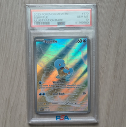Pokemon PSA 10 Squirtle Illustration Rare 170/165 SV 151 EN Holo 2023 - Image 1