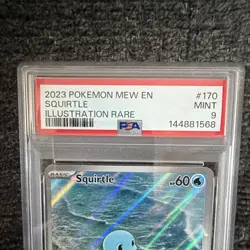 Pokemon TCG Squirtle 170/165 Scarlet & Violet 151 Illustration Rare Holo PSA 9 - Image 3