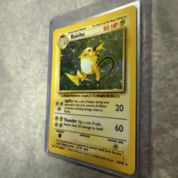 Pokemon TCG Raichu Base Set Unlimited 14/102 Holo Rare - Image 3
