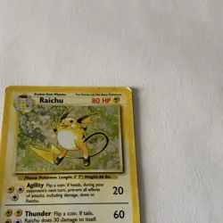 Pokemon TCG Raichu Base Set Holo Unlimited Rare Card 14/102 - Image 4