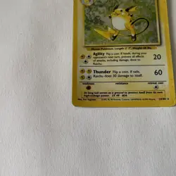 Pokemon TCG Raichu Base Set Holo Unlimited Rare Card 14/102 - Image 5