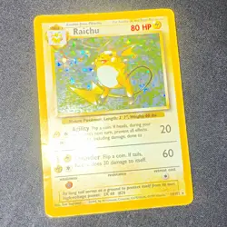 Raichu 14/102 Base Set Holo Rare Unlimited 1999 English Pokemon TCG Card - Image 1