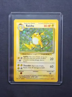 Raichu 14/102 Base Set Holo Rare Unlimited 1999 English Pokemon TCG Card - Image 1