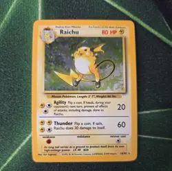 Raichu 14/102 Base Set Holo Rare Unlimited 1999 English Pokemon TCG Card - Image 2