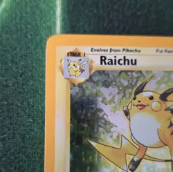 Raichu 14/102 Base Set Holo Rare Unlimited 1999 English Pokemon TCG Card - Image 3