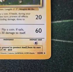 Raichu 14/102 Base Set Holo Rare Unlimited 1999 English Pokemon TCG Card - Image 5