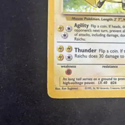 Pokemon TCG Raichu Base Set Holo Rare Card 14/102 Unlimited - Image 2