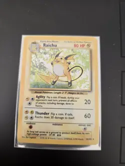 Pokemon TCG Raichu Base Set Unlimited Holo Rare 14/102 80 HP English 1999 HP - Image 1