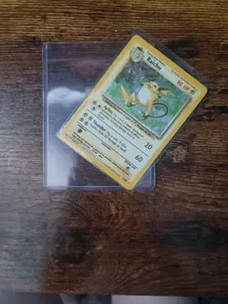 Pokemon TCG Raichu Card 14/102 Base Set Unlimited Holo Rare - Image 3
