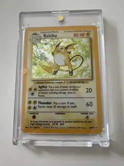 Raichu 14/102 Rare Holo Unlimited Base Set WOTC Pokemon TCG Vintage - Image 1