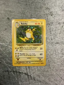 Pokemon TCG Raichu Base Set 14/102 Holo Unlimited Holo Rare - Image 1