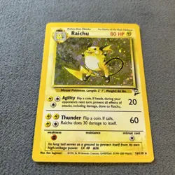 Pokemon TCG Raichu Base Set 2 Holo Unlimited Rare Card 16/130 LP - Image 2