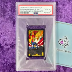 PSA 10 2016 Ho-Oh Mario Pikachu Pokemon Hanafuda Mario Pikachu December Gem Mint - Image 1