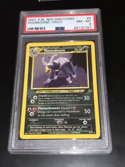 Houndoom 4/75 Neo Discovery English Holo Pokemon Card PSA 8 Mint - Image 1