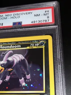 Houndoom 4/75 Neo Discovery English Holo Pokemon Card PSA 8 Mint - Image 3
