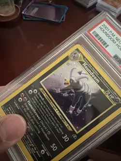 2001 P.M Neo Discovery Houndoom-Holo #4/75 NM PSA 7 Swirl 🌀 - Image 3