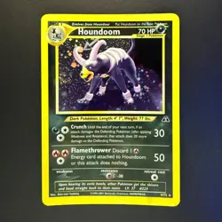 Pokemon Houndoom Holo Rare #4/75 - Neo Discovery WOTC Set SWIRL - Image 1
